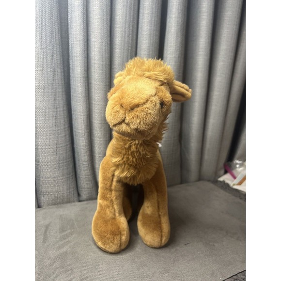 VTG Passport Plush Toy Camel Stuffed Animal Brown Weighted Feet Posable - Picture 1 of 13